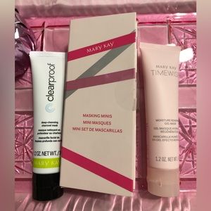 Mary Kay Masking Minis Charcoal Mask and Moisture Renewal Gel Mask